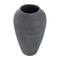 15" Black Ceramic Whitewashed Textured Vase